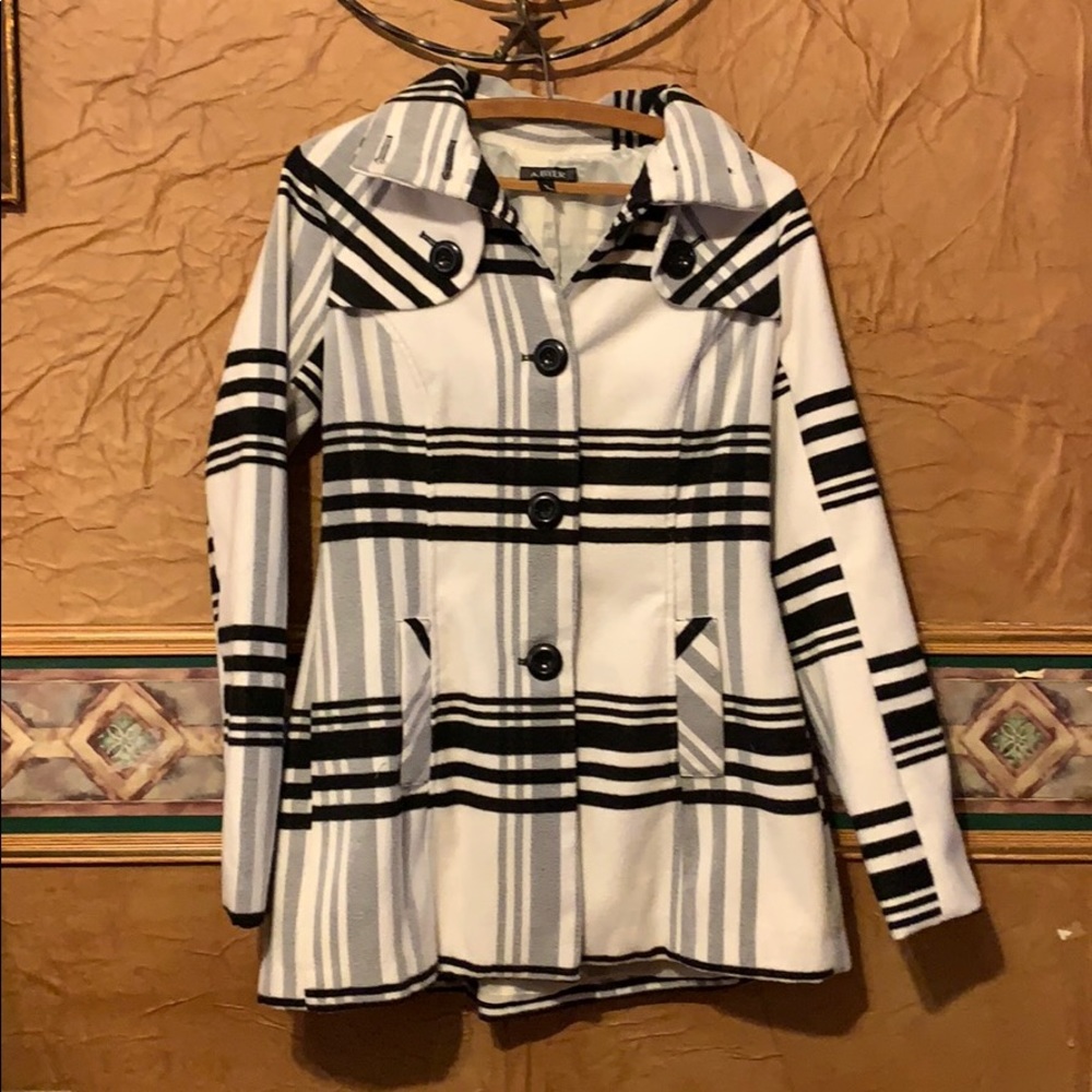 A. Byer warm plaid pea coat/ jacket. GUC